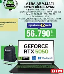 MONSTER ABRA A5 V22.1.11 OYUN BİLGİSAYARI fiyat ve kampanya bilgisi